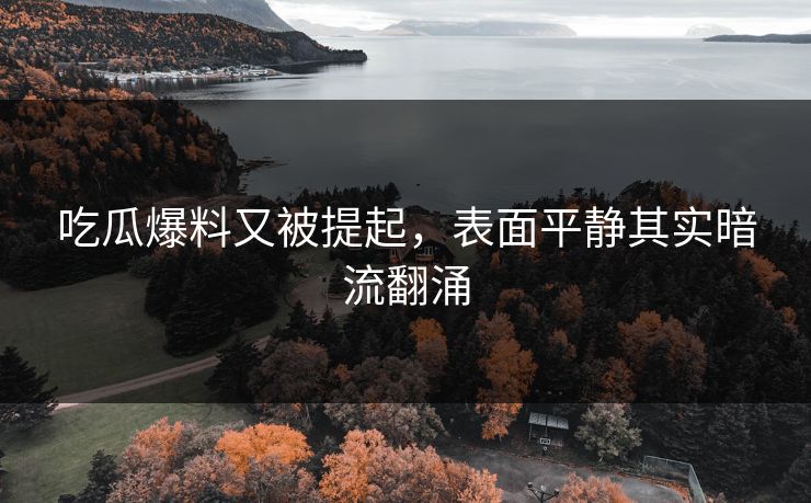 吃瓜爆料又被提起，表面平静其实暗流翻涌